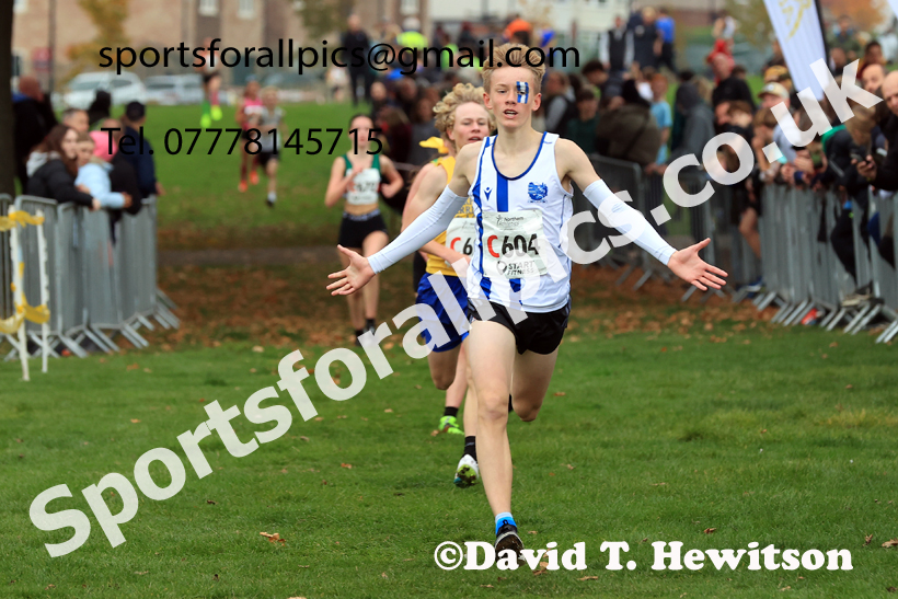 Boys Under-15s relay, 2025 Northern Cross Country Relays, Graves Park, Sheffield. Photo: David T. Hewitson/Sports for All Pics